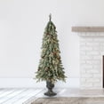 thumbnail image 2 of Home Heritage Entryway Pot Pine 5' Prelit Christmas Tree w/ Pinecones, 2 of 7