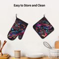 thumbnail image 6 of Bingfone Artistic Colorful Bird Print Oven Mitts Pot Holders Set 2 PCS for Kitchen for Cooking Grilling Baking BBQ Pot Holders Cook Essentials, 6 of 7