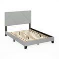 thumbnail image 2 of Furinno Skylar Geometric Design Headboard Bedframe, 12PC Slat Style, Glacier, Full, 2 of 6