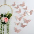 thumbnail image 6 of 12PCS 3D Butterfly Wall Decor 3 Sizes Butterfly Decorations Butterfly Party Cake Decorations 3D Butterfly Stickers Decals for Girls Kids Baby Bedroom Bathroom Living Room Birthday(Pink Gold), 6 of 9