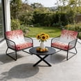 thumbnail image 6 of Outdoor Patio Cushion Covers 4 Pack Red Eucalyptus Patio Chair Cushion Covers with Ties and Zipper Watercolor Leaves Waterproof Outdoor Seat Cushion Covers for Patio Furniture 20"x18", 6 of 9