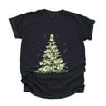 thumbnail image 3 of Watercolor Christmas Tree Sparkle - Women's Garment Dyed Tee, 3 of 16