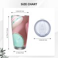 thumbnail image 4 of Picia Pastel Macarons Delight Pattern 20 oz Tumbler Stainless Steel Vacuum Insulated Coffee Ice Cup Double Wall Travel Flask Dual Lid Water Bottle, Eco-friendly Car Cup, 4 of 8