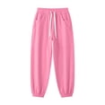 thumbnail image 5 of Mifsaly Joggers Pants for Women High Waisted Jogger Sweatpants Drawstring Elastic Waist Casual Daily Bottoms with Pockets Pink,XXL, 5 of 7