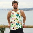 thumbnail image 6 of Fotbe Floral Vintage Pattern Men's Quick Dry Workout Tank Top Gym Muscle Tee Fitness Bodybuilding Sleeveless T Shirt Breathable Workout Shirt-XX-Large, 6 of 9