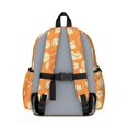 thumbnail image 3 of Baseball and Basketball Orange Pattern Cute School Backpack with Padded Back and Adjustable Shoulder Straps 13.4"x11"x4.7", 3 of 5