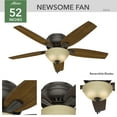 thumbnail image 3 of Hunter - Newsome Indoor Low Profile Ceiling Fan With Light, 52-inch, Premier Bronze, Traditional-style, 3-speed WhisperWind Motor, 53314, for Living Rooms, Bedrooms, 3 of 15