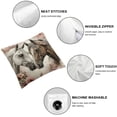 thumbnail image 6 of nygtbtfer Two Horse Head Throw Pillow Cover Pack of 2 Floral Heart Romantic Funny Animal Modern Pillow Covers Pink Velvet Washable Soft Living Room Decor Bedroom Cushion Pillow  White, 6 of 7