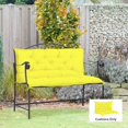 thumbnail image 2 of Outsunny Patio Bench Cushion Outdoor Seat Cushions with Backrest Yellow, 2 of 10