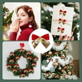 thumbnail image 4 of XEAZON Christmas Bows Decorations for Xmas Tree,12PCS Mini Ribbons Glitter Bow for Wreath,Xmas Tree Ornaments Pendant for Party Desktop Christmas Wreaths Gift Wrapping Supplies,Gold Red Color-Blocked, 4 of 9