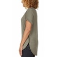 thumbnail image 2 of Matty M Ladies' French Terry Roll Cuff Tee (2X, Heather Olive), 2 of 2
