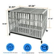 thumbnail image 3 of Confote 48" Stackable Heavy Duty Dog Kennel Pet Stainless Steel Crate Cage for Small Dogs with Tray in-Door Foldable & Portable for Animal Out-Door Travel, 3 of 10