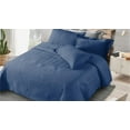 thumbnail image 1 of PureCotton Solid Reversible Bedcover Set - Blue, 1 of 1