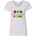 thumbnail image 3 of Inktastic Juneteenth 6-19-1865 with Flowers Women's V-Neck T-Shirt, 3 of 5
