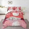 thumbnail image 2 of White Tiger Comforter Set King Size,Moon Japanese Ukiyoe Sakura Cherry Blossom Bedding Set, Women Room Decor,Wildlife Rustic Hunt Animal Down Comforter,Pink Duvet Insert,2 Pillowcases, 2 of 7