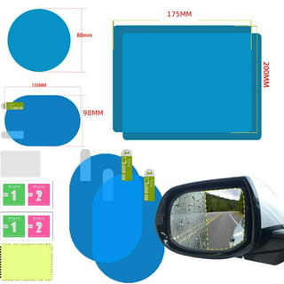 4pcs Car Rearview Mirror Film, EEEkit Car Side View Mirror HD Nano Film,  Anti Fog Glare Rainproof Mirror Window Film for Car Side Mirrors Windows,  Protective Film Sticker Drive Safely for Cars 