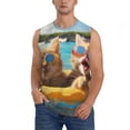 thumbnail image 6 of Daiia Sunglasses Beach Kittens Printed Men's Tank Tops,Casual Soft Sleeveless Gym Muscle Shirts Bodybuilding Tee-3X-Large, 6 of 8