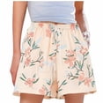 thumbnail image 5 of Tnhcen Women's Cotton Pajama Shorts Loose Fit Elastic Waist Floral Print Summer Sleepwear Nightwear Casual Homewear Free Size Breathable Cotton, 5 of 5