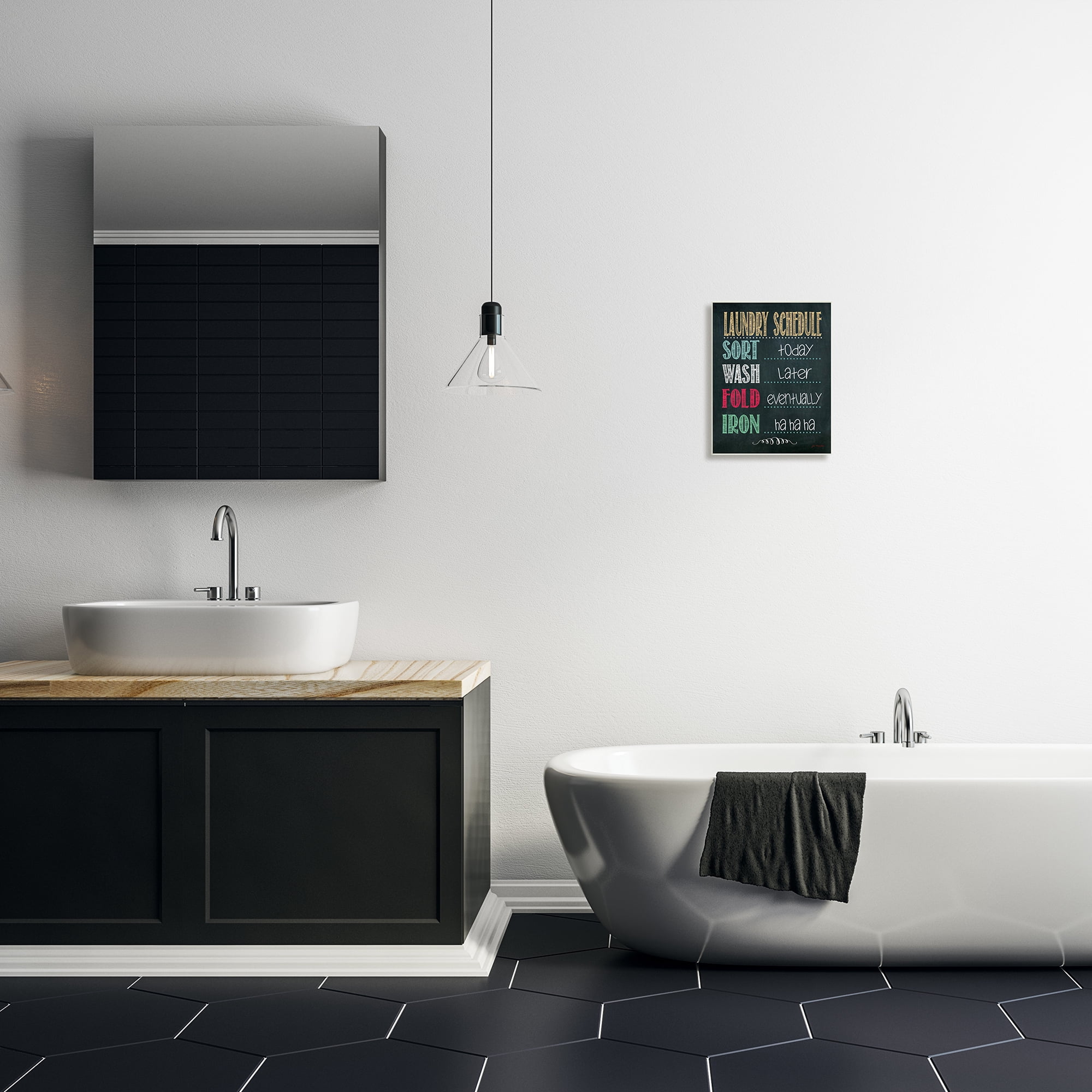 Stupell IndustriesStupell Industries Laundry Schedule Chalkboard Bathroom Wall ArtWall Plaqueby Jo Moulton