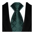 thumbnail image 2 of sunsanly Business Tie Square Geometric Design Solid Color Smooth Satin Formal Tie Casual Necktie Street Events Weddings Accessories, 2 of 8