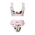 thumbnail image 6 of Rocae Cute Cats for Bikini Set for Women Two Piece Sexy High Swimsuits Split Crossover Bikini X-Large, 6 of 9