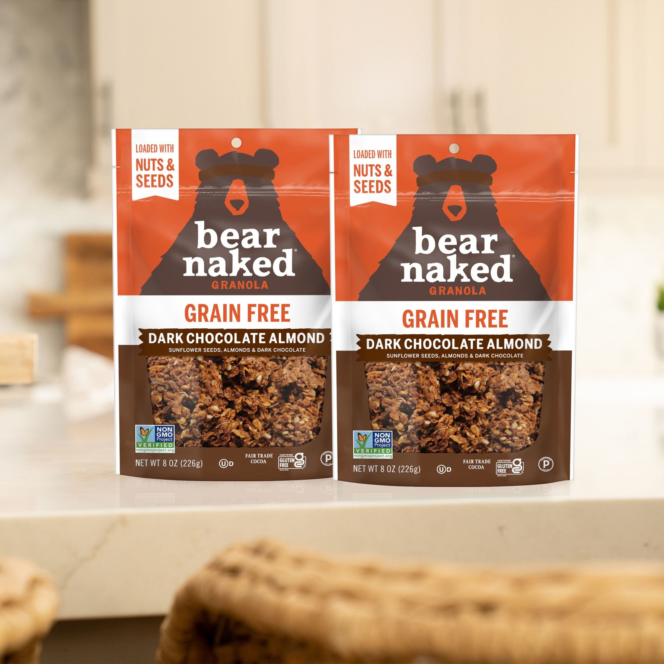 Bear Naked Dark Chocolate Almond Granola Cereal, Gluten Free, 8 oz Bag