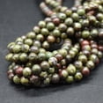 thumbnail image 4 of K-KED Dragons Blood Jasper Gemstone Round Beads - 4mm 6mm 8mm 10mm - 15" Strand-8 mm, 4 of 8