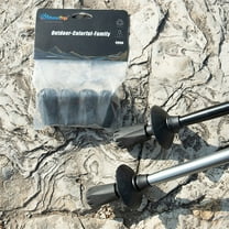 Worgeous Durable Trekking Cane Tips with Metal Gasket for Hiking Poles 8 Pieces Black