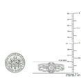 thumbnail image 4 of Dazzlingrock Collection 0.33 Carat (ctw) Round White Diamond Ladies Engagement Ring Band Set 1/3 CT | 14K White Gold, 4 of 5