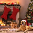 thumbnail image 5 of Dalrosia 2PCS Dog Christmas Stocking, Knit Christmas Stocking for Dogs, Bone Shape Dog Stocking Christmas Large Pet Stockings Hanging Dog Christmas Stocking for Dogs Cats Pets, 5 of 5