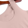thumbnail image 5 of Miorin Women Square Neck Seamless Undershirt Tank Tops with Built-in Padded Bra, Wide Strap Long Slim Fit Layering Cami for Daily Casual Outfits, Pink 2XL, 5 of 7