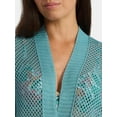 thumbnail image 4 of Time and Tru Women's Open Front Crochet Ruana, Sizes S-3XL, 4 of 5