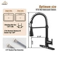 thumbnail image 2 of CASAINC Single Handle Kitchen Faucet with Pull Down Sprayer, Deck Mounted, Matte Black, 2 of 4