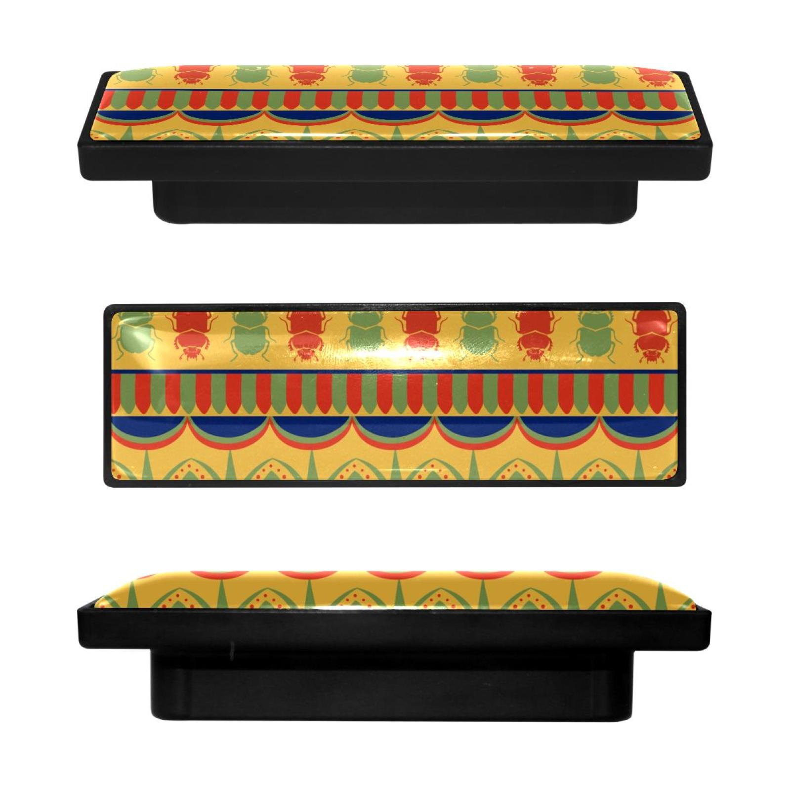 4 Pcs Rectangle Handle Cupboard Knob Drawer Pulls Handle