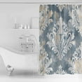 thumbnail image 4 of Small Stall Shower Curtain 36x72 Inch Narrow Half Size White Beige Floral Bath Curtains Bathroom Decor Vintage Flower Abstract Art Waterproof Fabric Shower Curtain Set with Hooks 36 Inch, 4 of 6