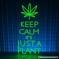 thumbnail image 2 of Glowneon Keep Calm It’s Just Plant Neon Sign, Green Leaf Led Sign, Bar Wall Decor, Pub Led Light, 2 of 3