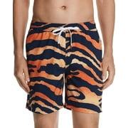 Onia DEEP NAVY Charles Animal Spray-Print Swim Trunks, US Medium