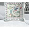 thumbnail image 2 of HomeRoots 481828 5 x 28 x 28 in. White & Gray Bird Blown Seam Floral Indoor & Outdoor Throw Pillow, 2 of 5