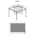 thumbnail image 4 of Sojag Dakota 10 x 10 x 9 ft Dark Brown Curtains for Gazebo, Polyester, 4 of 6