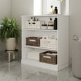 thumbnail image 4 of Palace Imports 100% Solid Wood 32" Bathroom Cabinet with Adjustable Shelves, White, 4 of 6