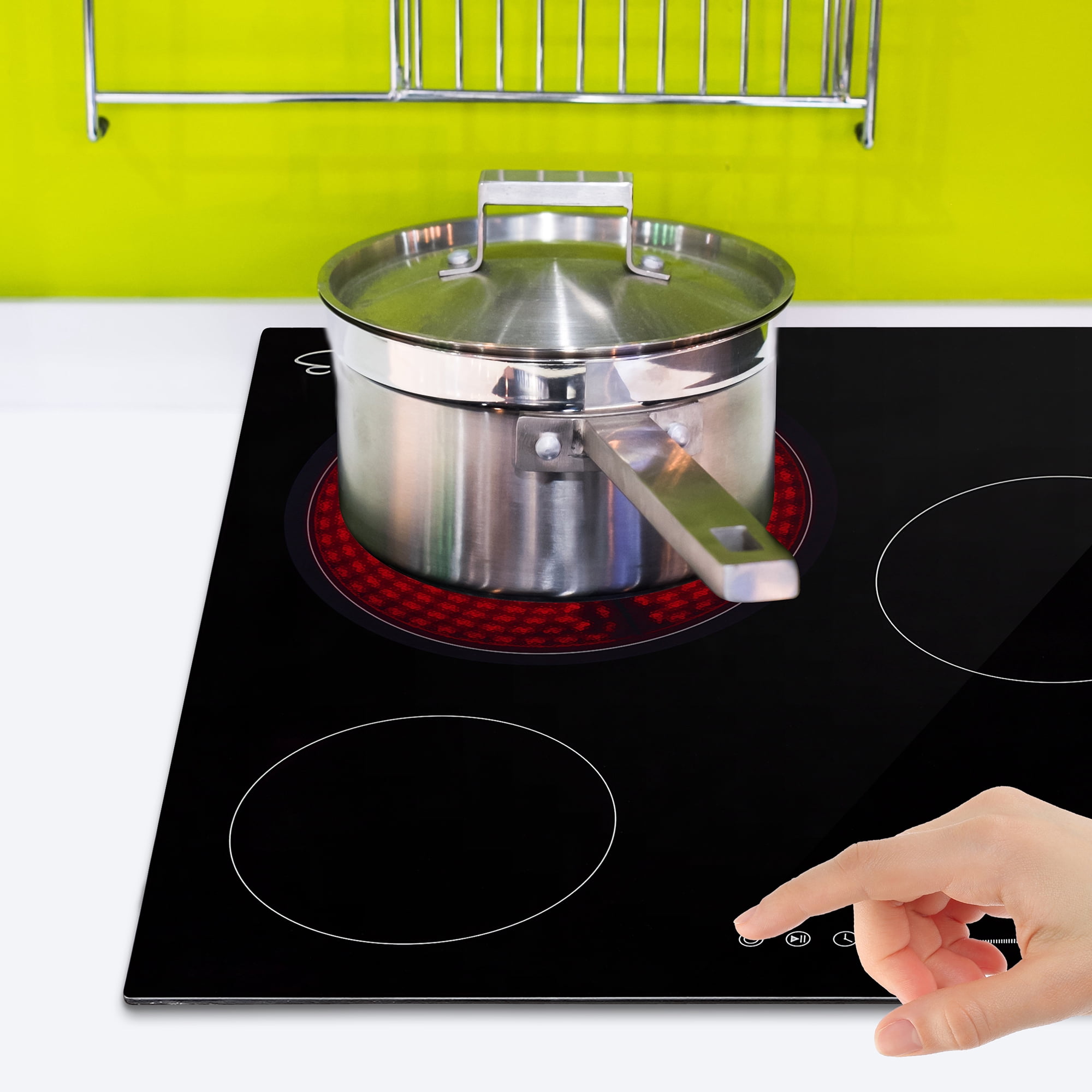 36-in 5 Elements Smooth Surface (Radiant) Black Electric Cooktop Including Dual-Ring Element and Keep Warm Element