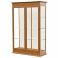 thumbnail image 2 of Waddell 791K-MB-CHK Varsity 48 x 77 x 18 in. 2 Hinged Doors Lighted Floor Display Case, Mirror Back - Cherry Oak, 2 of 5