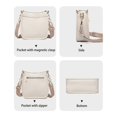 thumbnail image 3 of Set de bolsos BAVERGE para mujer, piel, 3 piezas con cartera y correa, 3 of 7