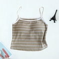 thumbnail image 4 of Pounoo Women's Tank Tops Striped Ribbed Scoop Neck Sleeveless Crop Tops Casual Layering Style Lightweight Breathable Slim Fit Tees Gift, 4 of 5