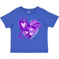 thumbnail image 3 of Inktastic Alzheimers Awareness Purple Ribbon Around Heart Boys or Girls Baby T-Shirt, 3 of 5