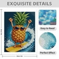 thumbnail image 3 of Diamond Art Kit for Adults, Surfing Pineapple With Sunglasses Diamond Painting for Adults Beginners, 5D DIY Diamond Art Painting Kits, Colorful Diamond Painting Craft for Home Decor 12x16, 3 of 7