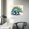 thumbnail image 3 of ONETECH Rustic Basketball Football Wall Art and Black White Dinosaur Canvas Art,Tyrannosaurus rex, Pterosaur, Stegosaur，Ankylosaurus, Ready to Hang, 3 of 4