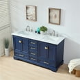 thumbnail image 4 of Stufurhome Brittany Dark Blue 60 inch Double Sink Bathroom Vanity, 4 of 12