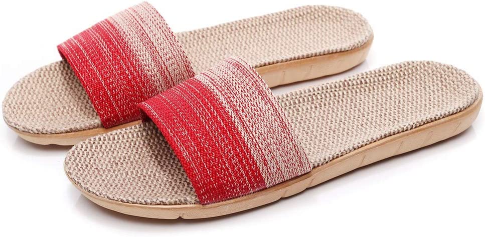 Pantoufles d'Intérieur pour les Femmes Sandales Confortables Douces pour les Femmes Pantoufles de Nuage d'Orteil Ouvert pour les Chaussures de Femmes Pantoufles d'Intérieur (Rouge, 8.5)