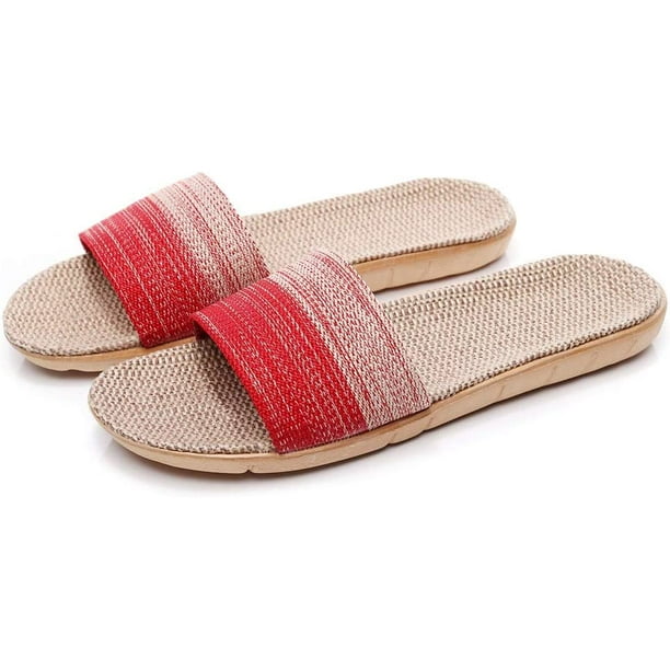 Indoor Slippers for Women Soft Comfortable Sandals for Women Open Toe Cloud Slippers for Women Shoes Indoor Slippers Red 8.5